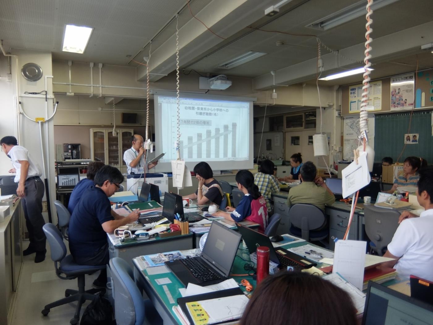 発寒西小スクリーン