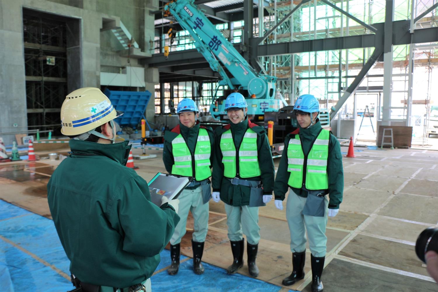 北見工業高工事現場体験