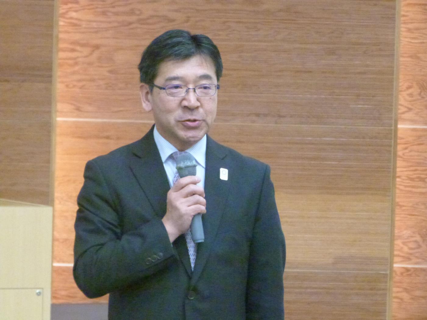 渡島小中学校長会総会・海野会長