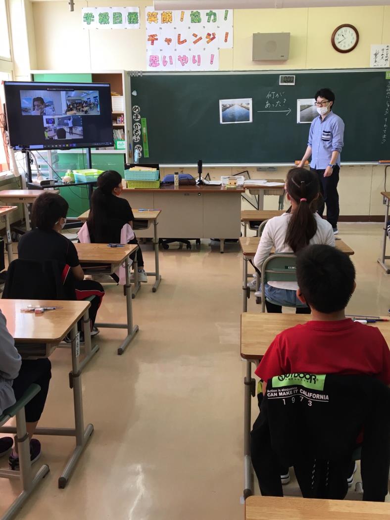 松城小オンラインで１日防災学校