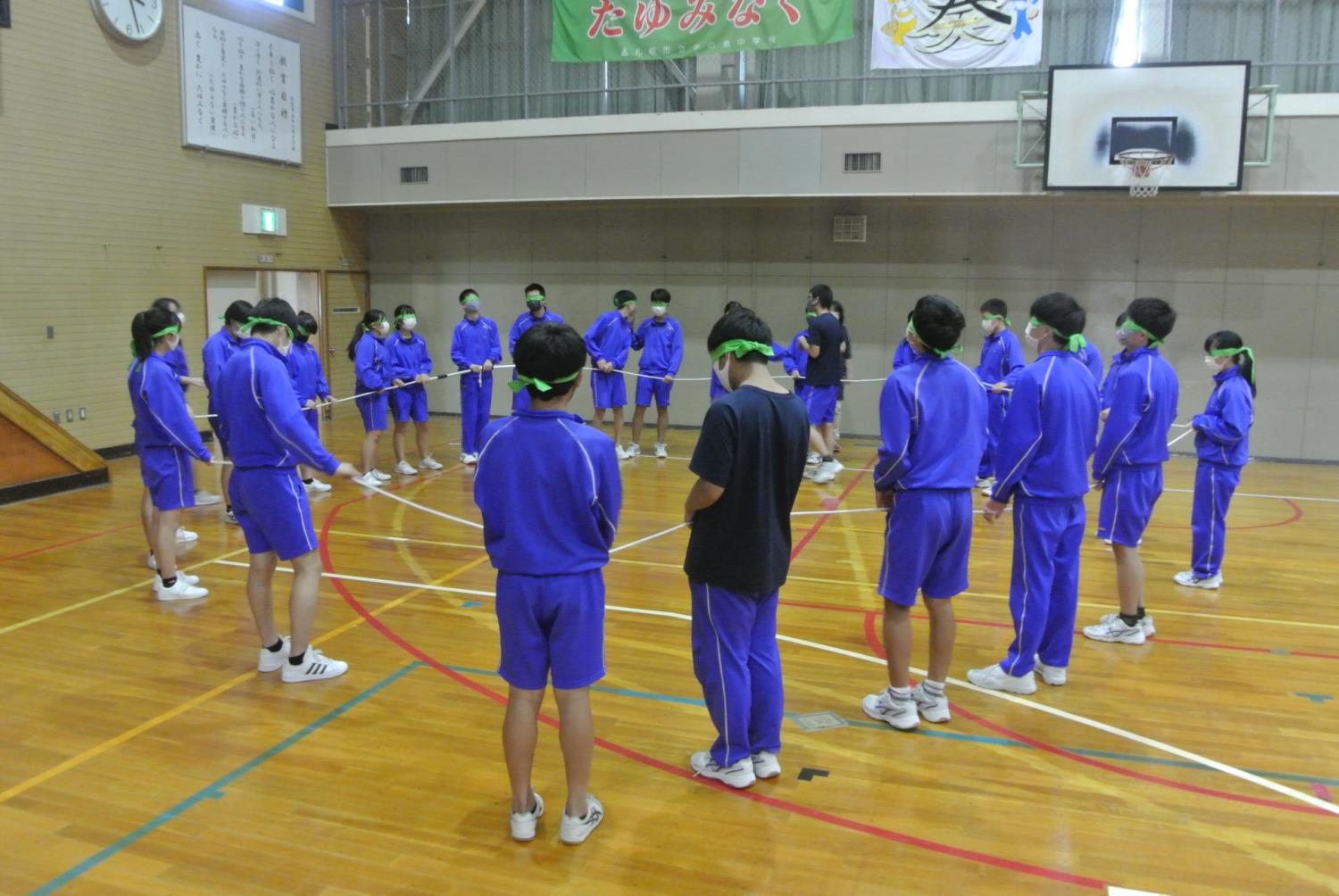札幌中の島中パラ教育道徳授業