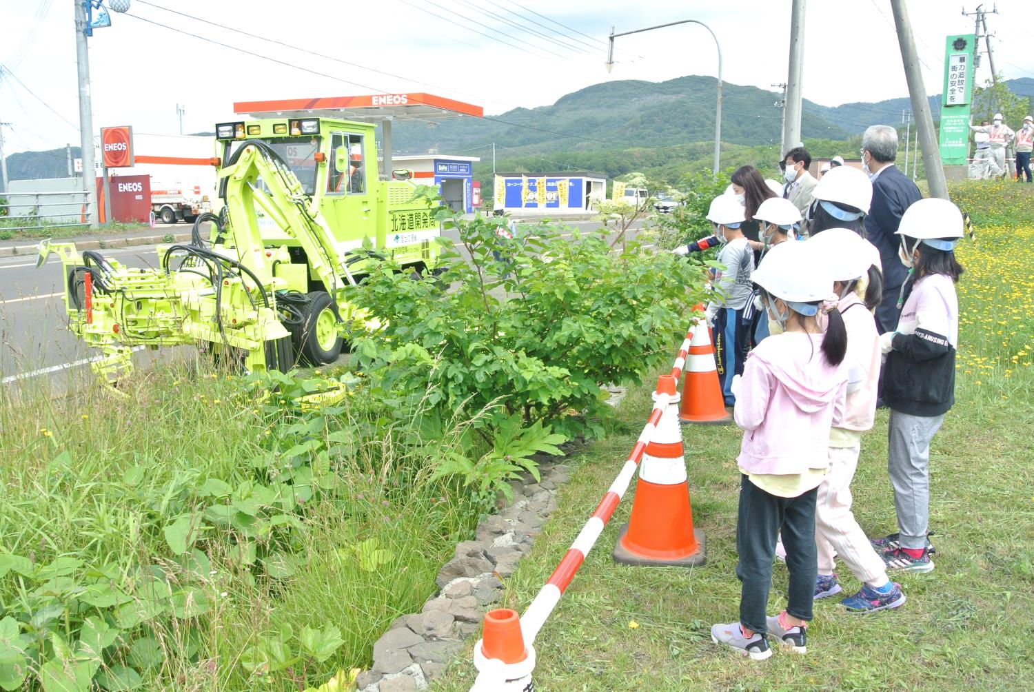 泊小、神恵内小除草作業見学会
