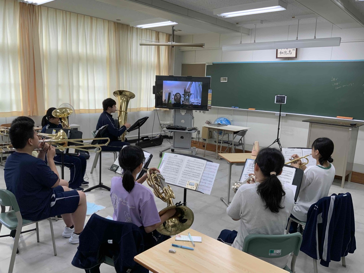沼田中と北竜中吹奏楽部実証事業