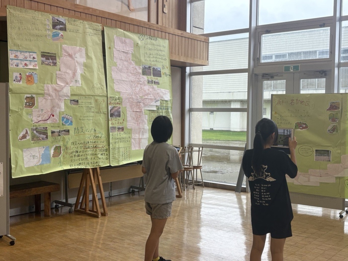 福島小減災教育ロビー展示