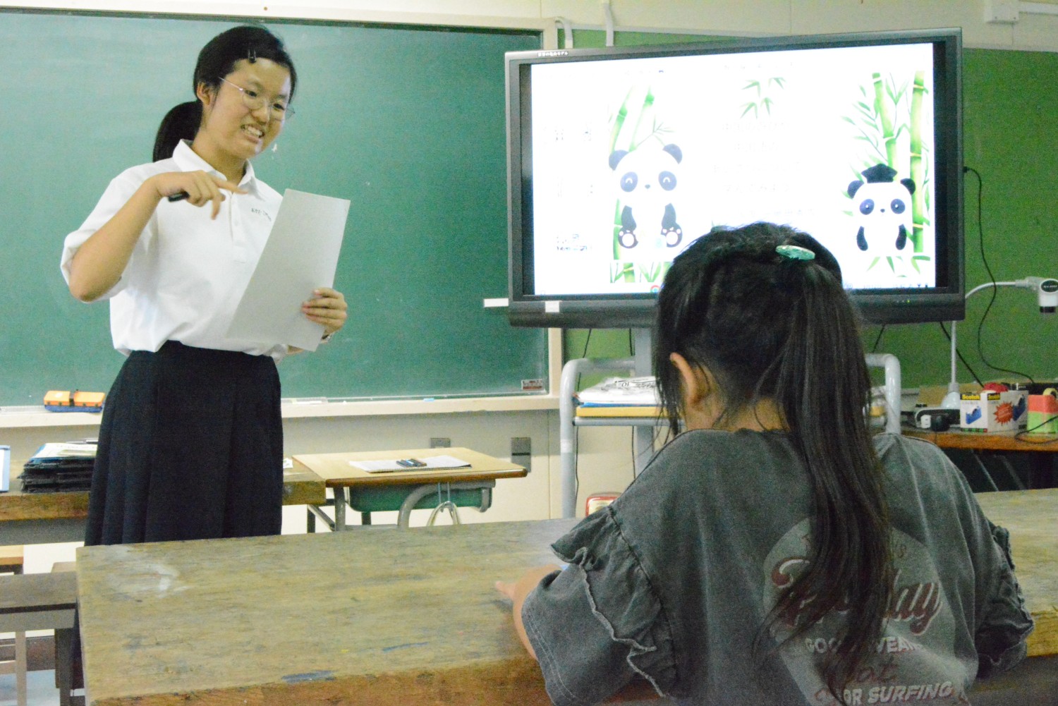 藻岩北小・藻岩高校交流学習